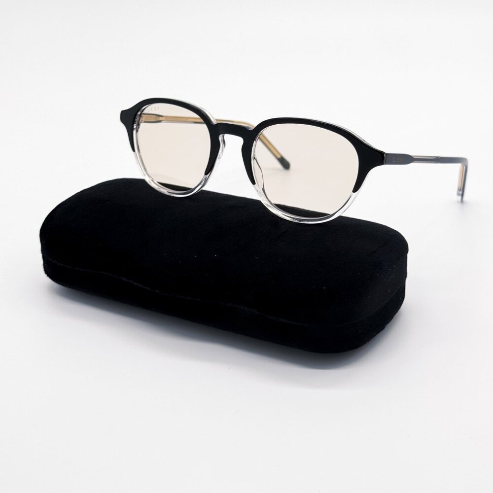 NEW GUCCI SUNGLASSES MEN ROUND BLACK GUCCI GG1212S 002 - Picture 9 of 15